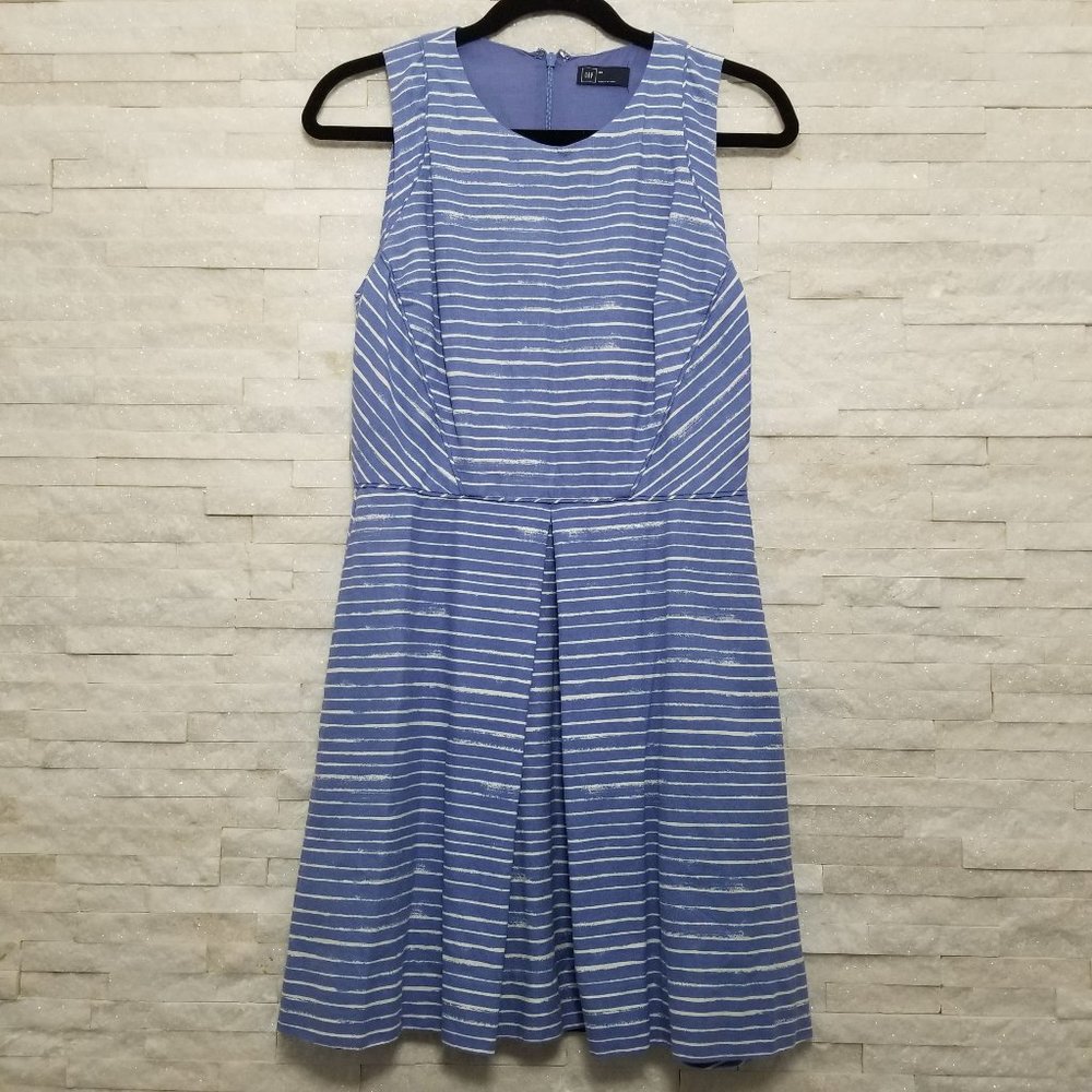 Gap Blue and White Striped Dress